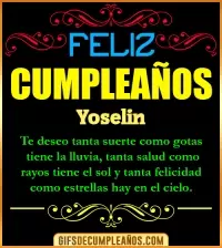GIF Frases de Cumpleaños Yoselin